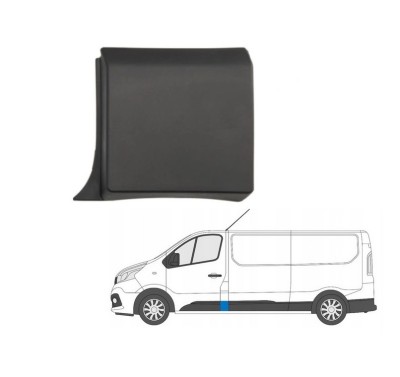 Bandou stalp Renault Trafic, 08.2014-07.2021, partea stanga, grunduit, foto