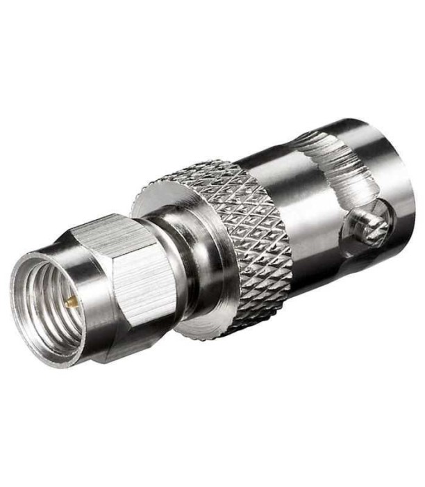 Adaptor SMA tata - BNC mama pini auriti pentru cablu RG 174/U Goobay