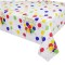 Fata de masa, flippy, din peva, imprimeu happy birthday cu baloane, 137 x 274 cm, impermeabila, fara pete, curatare rapida, multicolor