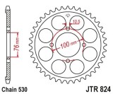 Cumpara ieftin Pinion transmisie spate JT Sprockets JTR824, 46 dinti