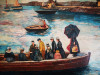 Tablou port Francez semnat Tibor Erno, Peisaje, Ulei, Impresionism