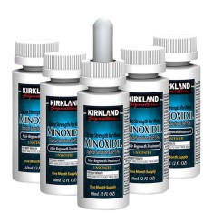 Solutie 5 Luni, Kirkland, 5%, Tratament Impotriva Caderii Parului, Pipeta Inclusa, 5x 60ml