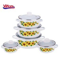 SET GATIT 10 PIESE EMAILAT SUN FLOWER, VANORA HOME