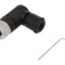 Conector M8 mamă 3 pini unghi 90&deg; cablu 4A IP67 HARTING