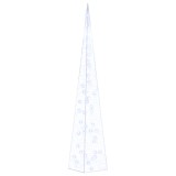 Cumpara ieftin Con de lumina cu LED decorativ, albastru, 90 cm, acril