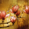 Tablou canvas Flori, vintage, abstract, arta23, 60 x 40 cm