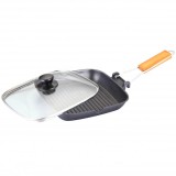 Tigaie Grill Teflonat cu Capac Grunberg HXG24LD