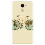 Husa silicon pentru Huawei Y7 Prime 2017, Retro Bicycle Illustration