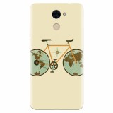 Husa silicon pentru Huawei Nova Lite Plus, Retro Bicycle Illustration