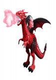 Jucarie interactiva THK cu telecomanda, Dragonul cu Foc, Rosu, 45 cm