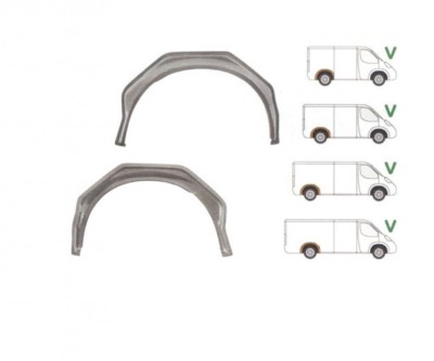 Pasaj interior roata spate, contra aripa Ford Transit (V184/5), 05.2000-04.2006; Transit/Tourneo (V347/8), 05.2006-04.2013, montare spate, dreapta, g foto