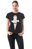 Cumpara ieftin M421-1 Tricou cu maneca scurta si imprimeu inghetata