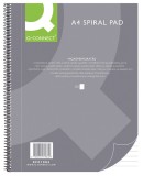 Caiet cu spirala, A4, 80 file - 70g/mp, 4 perf., coperti carton, Q-Connect -