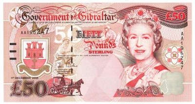 Gibraltar 50 Pounds 2006 P-34 UNC foto