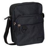 Borsetă Bărbați Urban, Negru, Dimensiuni 19.5x8x15 cm, Poliester, Curea Reglabilă