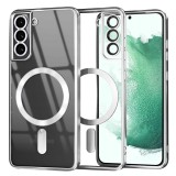 Husa premium Samsung Galaxy S22 Plus 5G Asteroid GSM Luxury Crystal MagSafe, argintiu