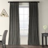 Set draperii din catifea cu rejansa, Premium, 150x210 cm, densitate 700 g/mp, Gri, 2 buc