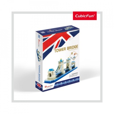 Cubic Fun - Puzzle 3D Tower Bridge (Nivel Mediu 52 Piese) foto