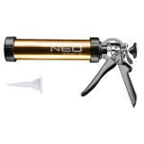 Pistol pentru silicon si mastic 310 ml, corp metalic NEO TOOLS