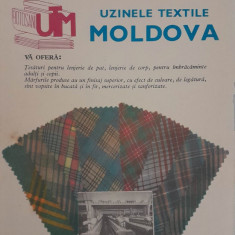 1970 Reclama UTM Uzinele Textile Moldova BOTOSANI comunism epoca aur 26 x20 moda