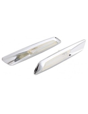 Set 2 Semnalizari Aripa Led Cromate BMW F10, E60, E61, E90, E91, E81, E82, E88 foto
