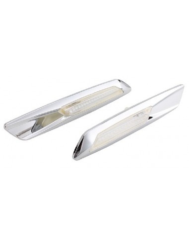 Set 2 Semnalizari Aripa Led Cromate BMW F10, E60, E61, E90, E91, E81, E82, E88