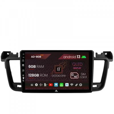 Navigatie Peugeot 508 (2010-2018), Android 13, B-Octacore 6GB RAM + 128GB ROM, 9 Inch - AD-BGB9006+AD-BGRKIT264 foto