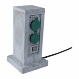 Priza de exterior Workzone,lungime cablu 3 m, plastic