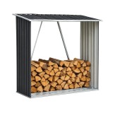 Magazie Gradina Metalica Detroit 163x83x154 cm Otel Galvanizat Depozitare Unelte Lemne Foc