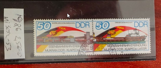 TS21 - Timbre serie DDR 1986 Mi3052-53 Maritim