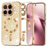 Husa Luxury Glitter MagSafe Auriu pentru Xiaomi 17T, Asteroid GSM, Silicon/TPU
