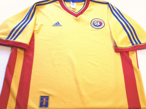Tricou fotbal-colectie(1998)-Nationala Romaniei de Fotbal(mic defect  fabricatie), XL, Galben | Okazii.ro