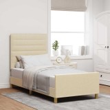 Cumpara ieftin Cadru de pat, crem, 80x200 cm, textil