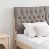 VidaXL Tăblie tapițată Gri taupe 140 cm Lemn de pin masiv 879342