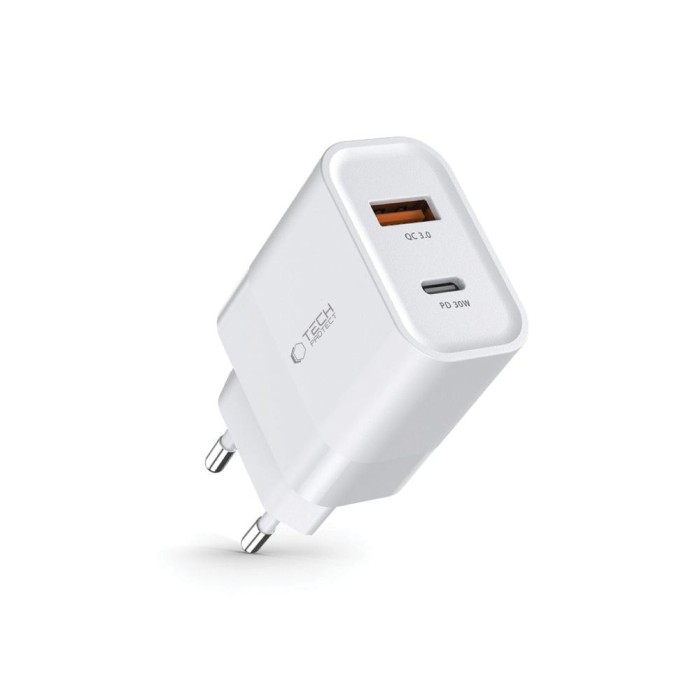 Incarcator Tech-Protect C30w alb usb type c