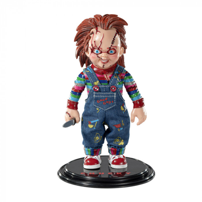 Figurina articulata IdeallStore&reg;, Scary Chucky, editie de colectie, 14 cm, stativ inclus