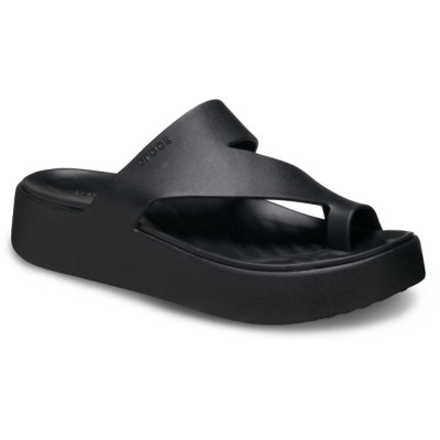 Papuci Crocs Getaway Platform Toe Loop Negru - Black foto
