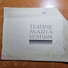 program teatru maria ventura 1930-1931-george vraca,maria mohor