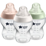 Tommee Tippee Closer To Nature Anti-colic Baby Bottles Set biberon pentru sugari Slow Flow 0m+ 3x260 ml