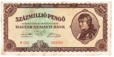 Ungaria 100 000 000 Pengo 1946 P-124 Seria 053161