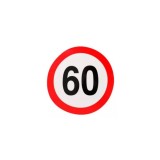 Sticker Autocolant Limitare Viteza 60 km/h, 12cm, Auto, Camion, Autobuz. Indicator Viteza Maxima