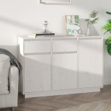vidaXL Servantă, alb, 110x34x75 cm, lemn masiv de pin