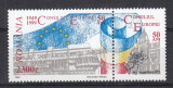 ROMANIA1999 LP 1483 -50 DE ANI INFIINTARE CONSILIUL EUROPEI SERIE CU VINIETA MNH, Nestampilat