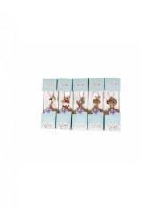 Set 5 martisoare tip brosa cu diferite modele colorate pentru 1 si 8 martie
