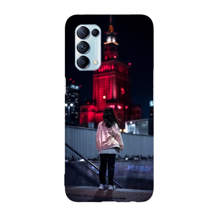 Husa compatibila cu Oppo Find X5 Lite model Red city lights, Silicon, TPU, Viceversa