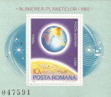 |Romania, LP 1034/1981, Alinierea planetelor, colita dantelata, MNH, Nestampilat