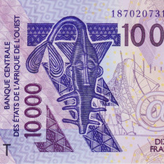 Bancnota Statele Africii de Vest 10.000 Franci 2018 - P818T UNC ( Togo )