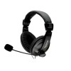 Casti cu micr. Spacer, cu fir, multimedia, 2x Jack 3.mm,, Negru
