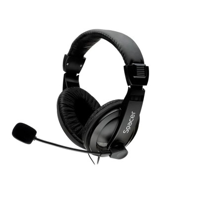 Casti cu micr. Spacer, cu fir, multimedia, 2x Jack 3.mm, foto