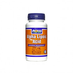 Supliment alimentar, Alfa Lipoic Acid 250 mg, NOW Foods, 60 Capsule vegetale foto